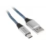 Tracer TRAKBK46266 USB kabelis USB 2.0 1 m USB C USB A Melna Zila Sudraba