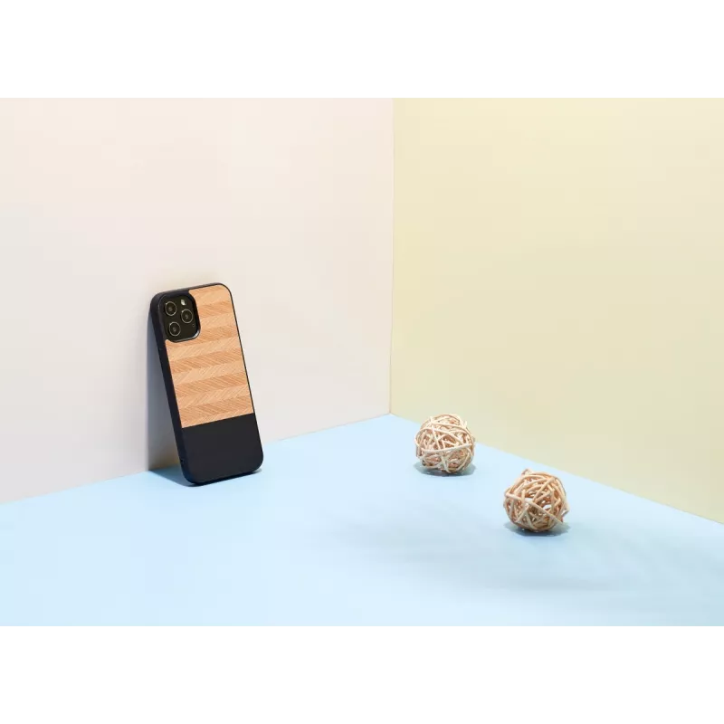 Telefona maciņš man and wood iPhone 12 Pro Max — herringbone nero Melns