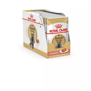 Mitrā kaķu barība Royal Canin British Shorthair Adult paciņa 85 g, mājputni, ROYAL CANIN Feline Breed Nutrition