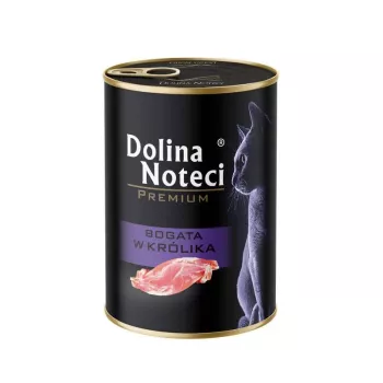 Mitrā kaķu barība dolina noteci Premium Rich trusis 400 g — pilnvērtīga mitrā barība pieaugušiem kaķiem, viena proteīna avota
