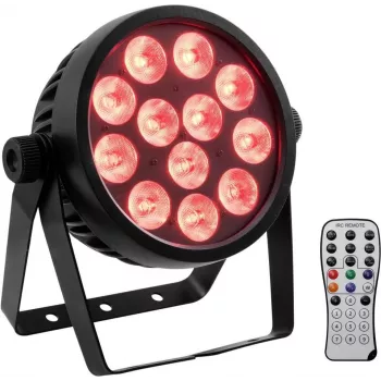 LED starpgaisma EUROLITE 4C-12 Silent plāns 12W RGBW – kompakta skatuves/apkārtējā gaisma