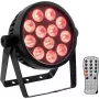LED starpgaisma EUROLITE 4C-12 Silent plāns 12W RGBW – kompakta skatuves/apkārtējā gaisma