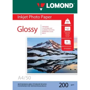 Lomond Photo Inkjet Paper Glossy 200 g/m2 A4, 50 loksnes