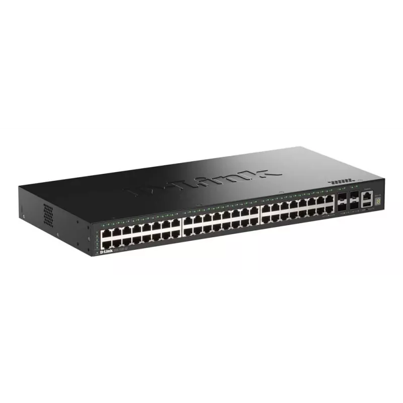 D-Link 52 portu Gigabit Stackable Smart vadāms komutators ar 4 x 10G SFP+ portiem