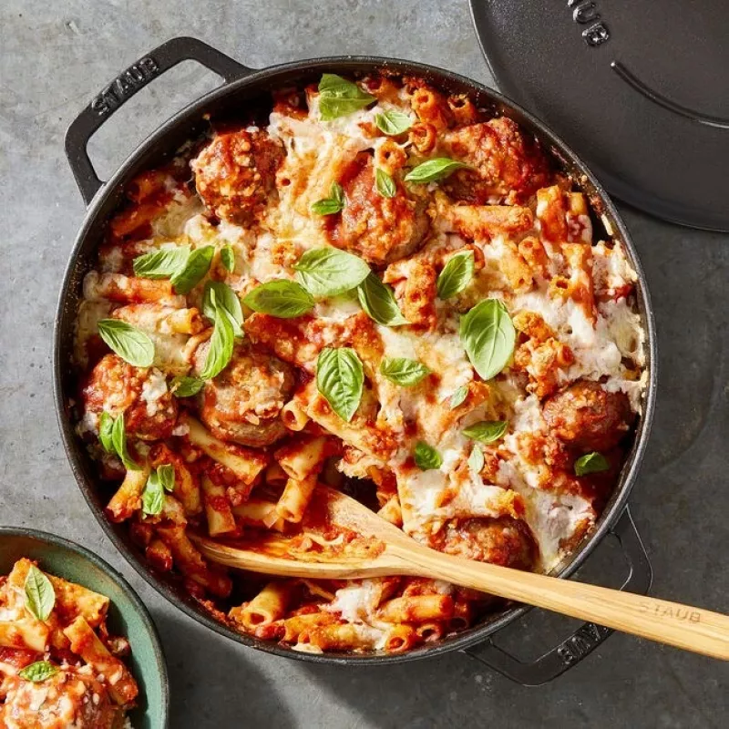 Saute panna ZWILLING STAUB BRAISERS apaļa 28 cm, melna, dibena Ø 22,2 cm