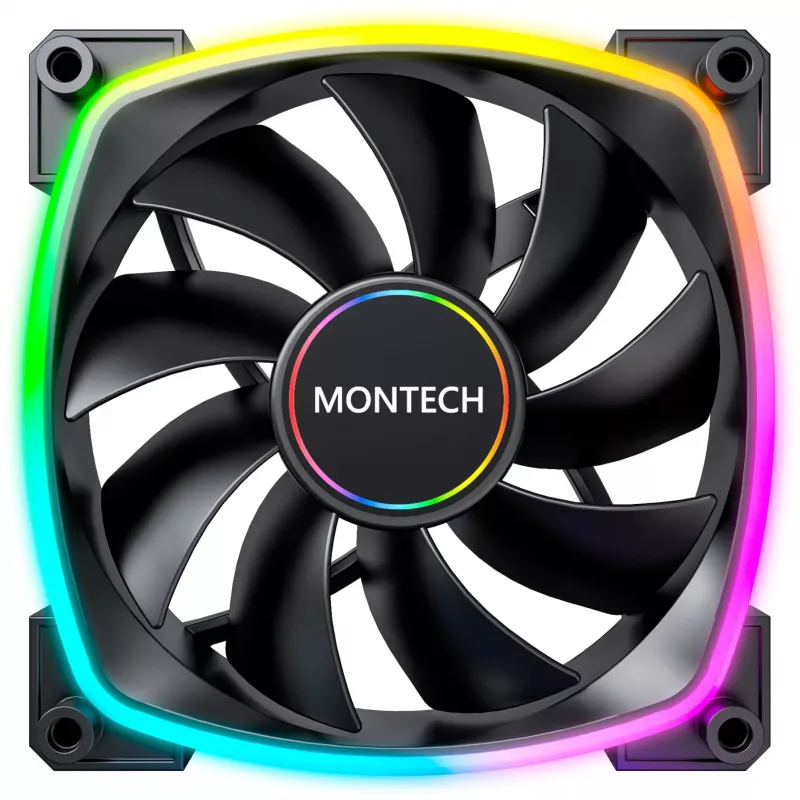 Ventilators Montech AX140 PWM 14 cm melns 540-1760 RPM