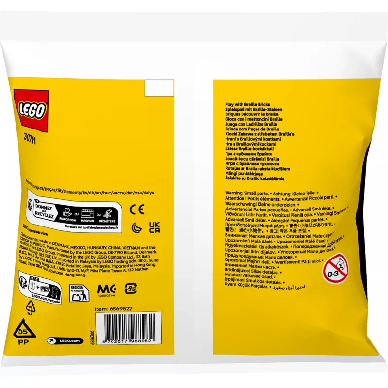LEGO mācību rakstīšanas klucīšu komplekts 30711 — taustes mācību klucīši agrīnai rokraksta un stāstu veidošanas prasmju attīstībai