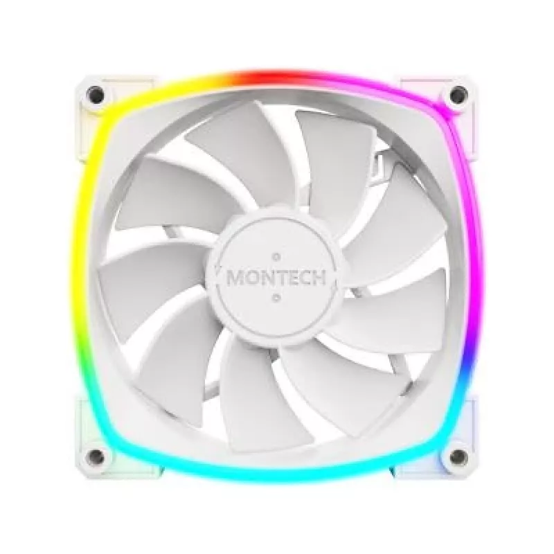 Montech RX120 PWM datora korpusa ventilators 12 cm Balts 3 gab.