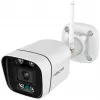 Foscam V8P Wi-Fi novērošanas kamera balta 8MP (3840x2160), divjoslu Wi-Fi, iebūvēts prožektors un signalizācijas sirēna (V8P-W)