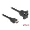 DeLOCK D-Type HDMI kabelis vīrišķais uz sievišķo melns 20 cm