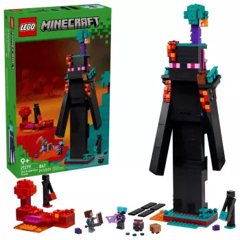 LEGO Minecraft komplekts 21279 Endermana tornis, 867 detaļas, 2 minifigūriņas, 450 mm augstums