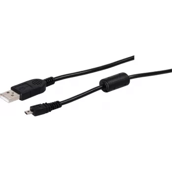 USB-A uz Mini USB 2.0 8 kontaktu kabelis ShiverPeaks 1,5 m – datu pārraidei un uzlādei