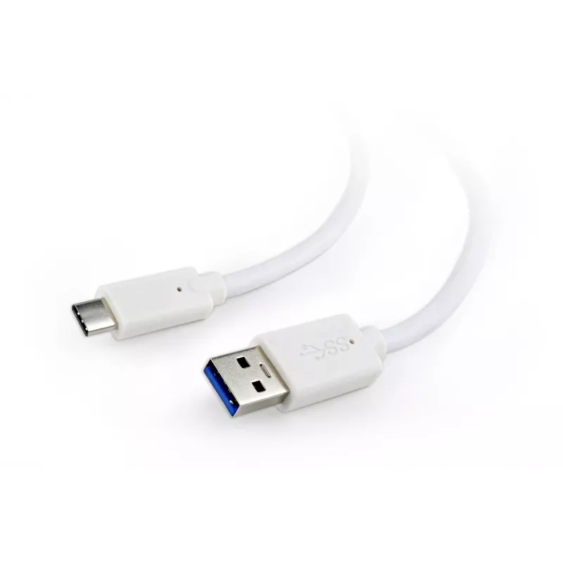 USB datu kabelis Gembird USB A uz USB C 1 m, USB 3.2 Gen 1, balts