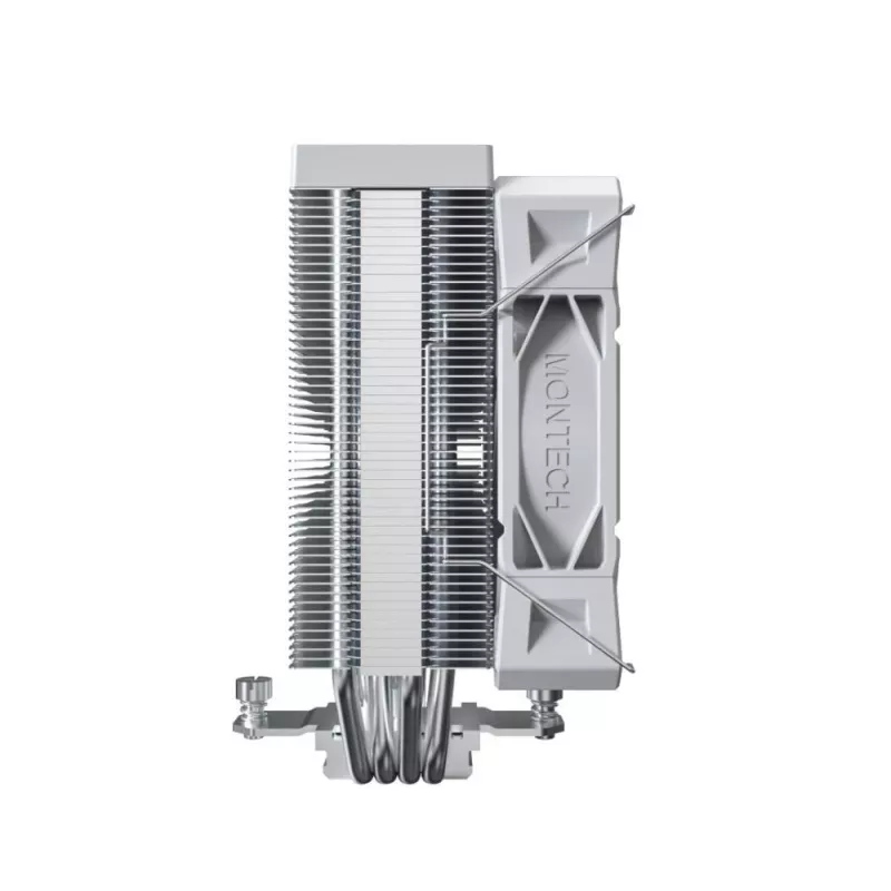 CPU gaisa dzesētājs Montech NX400, 120 mm ventilatori, Balts, izmēri 156×74×120 mm, TDP 270 W