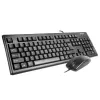 A4Tech KM-72620D - Tastatūras un peles komplekts - USB - US - Melns