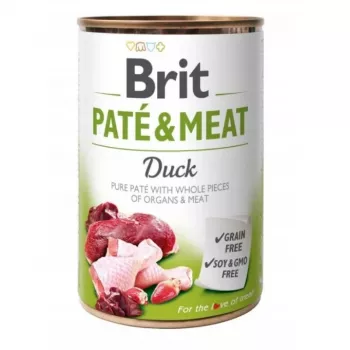 BRIT Pate&Meat Adult Duck - mitrā suņu barība - 400 g