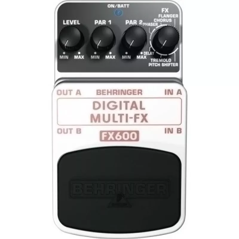Efektu procesors Behringer FX600, platums 70 mm, dziļums 123 mm, augstums 54 mm