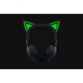 Austiņas Razer Kraken Kitty V2 BT — Bezvadu Bluetooth, apkārtauss, galvas stīpa, 20–20000 Hz, 325 g, melnas