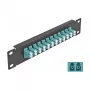 Optiskā šķiedras patch panelis DeLOCK 10 collas 12 portu LC Duplex akva 1U melns