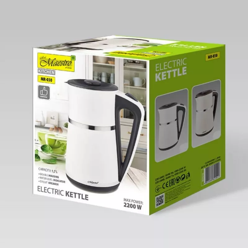 Elektriskā tējkanna MAESTRO MR-030-WHITE