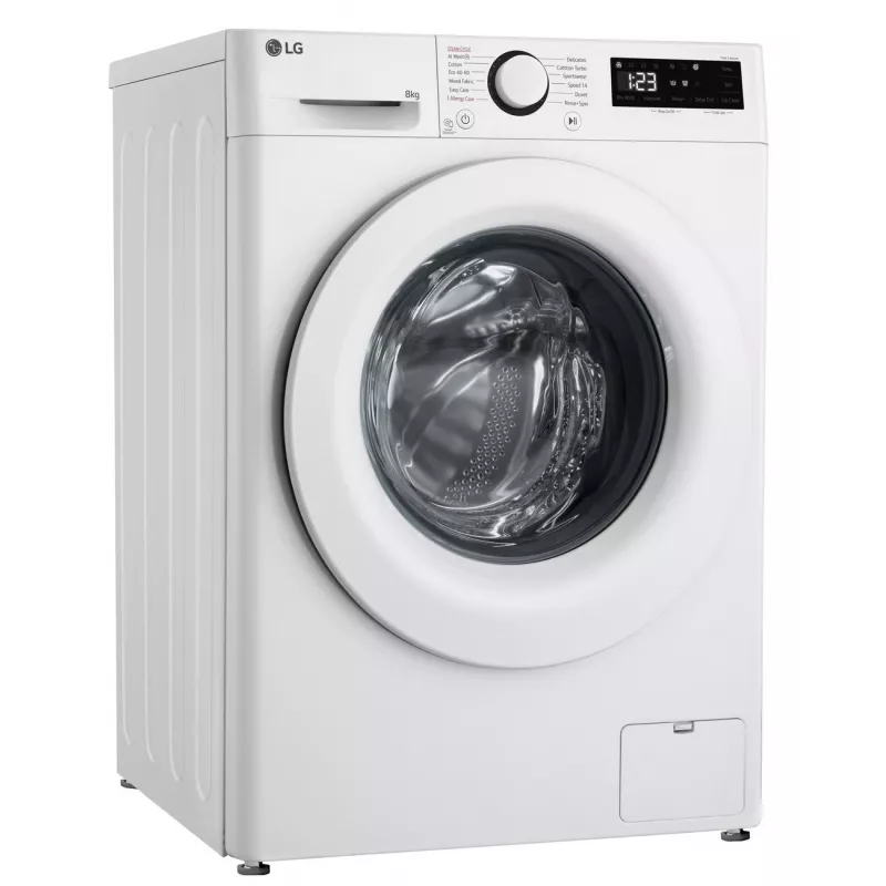 LG | Veļas mazgājamā mašīna | F2WR508SWW | Energoefektivitātes klase A-10% | Priekšējā ielāde | Mazgāšanas ietilpība 8 kg | 1200 apgr./min | Dziļums 47.5 cm | Platums 60 cm | Displejs | LED | Tvaika funkcija