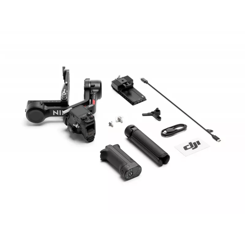 Rokas kameras stabilizators DJI RS4, alumīnija korpuss, 12 stundu baterija, 1,066 kg, melns