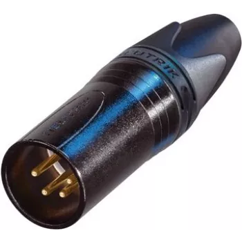 Neutrik XLR savienotājspraudnis, taisns Polu skaits: 4 Melns NC4MXX-B 1 gab. (NC4MXX-B)