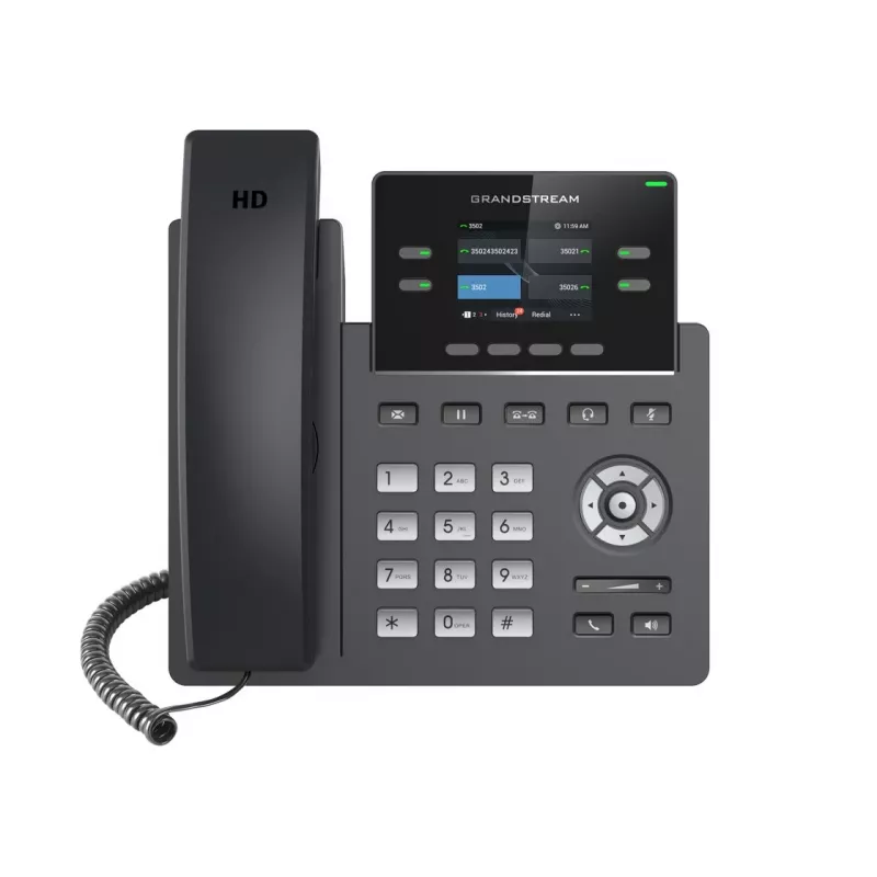 Grandstream Networks GRP2612 IP telefons Melns 2 līnijas