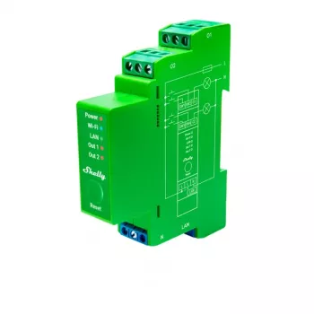 Shelly Pro Dimmer 2PM iebūvējams zils, zaļš, pelēks