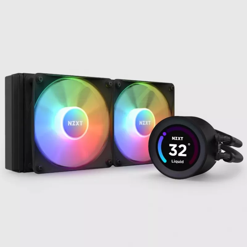 Universāls šķidruma dzesētājs NZXT Kraken Elite 240 RGB 12 cm melns