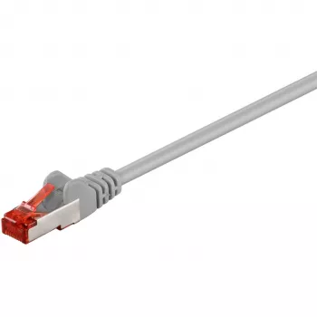 Wentronic Goobay CAT 6 komutācijas kabelis, S/FTP (PiMF), pelēks, 10 m - LSZH bezhalogēna, varš (50891)