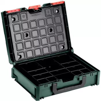 Instrumentu organizators Metabo metaBOX 100S Organizer – modulāra uzglabāšanas kaste sīkām detaļām un piederumiem