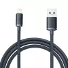 Baseus Crystal Shine kabelis USB uz Lightning, 2,4A, 2m (melns)