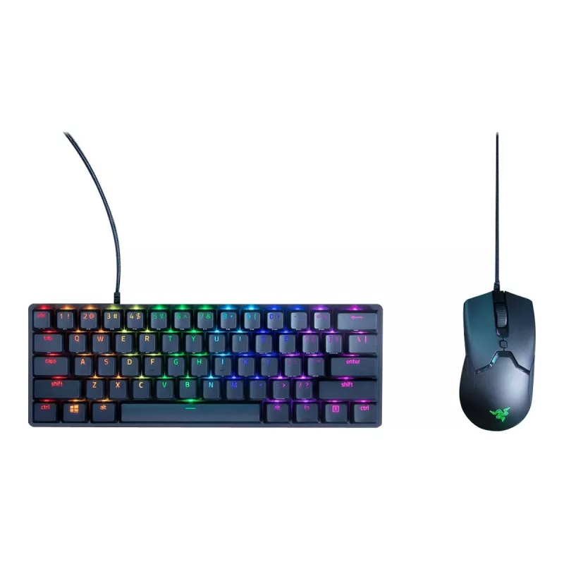 Razer Huntsman Mini 60% Gaming tastatūra Opto-Mechanical Purple Switch RGB LED gaisma NORD vadu