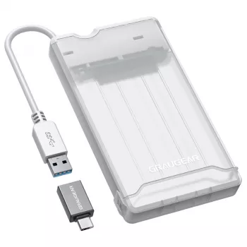GrauGear ārējais cietā diska ietvars 2.5HDD/SSD USB 3.2 Alu - diska ietvars - 2,5