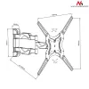 Maclean Mc-743 - Vesa monitora/TV stiprinājums, 13-50 melns, 30 kg
