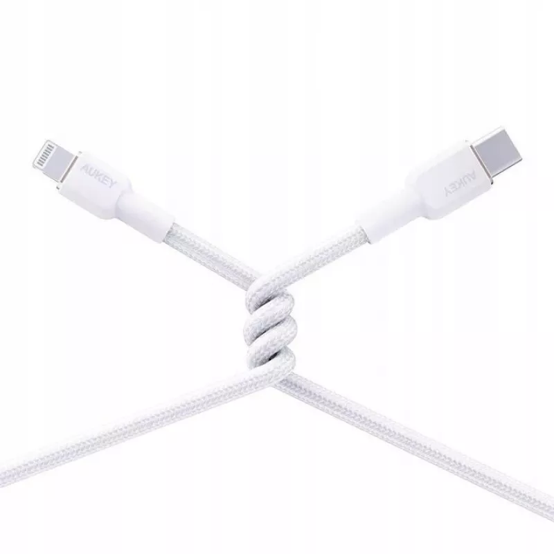 AUKEY CB-NAC1 Balts Nylon vads USB C - USB A