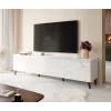RTV skapis ABETO 200x42x52 balts/glancēti balts