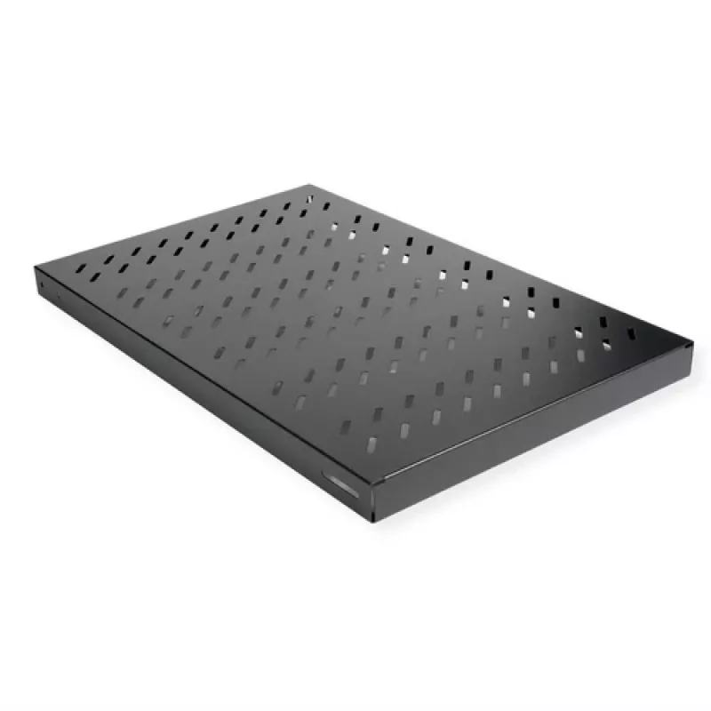 Rack shelf ROLINE 19-inch 1U adjustable 700mm 50kg Melns