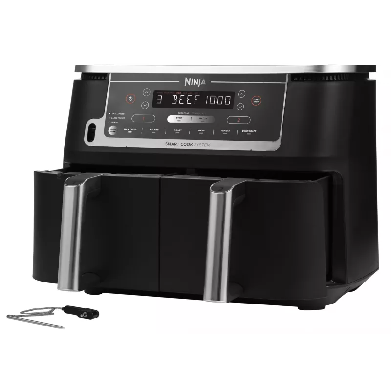 Ninja AF451EU fritieris Single 9,5 L 2470 W Karstā gaisa fritieris Melns
