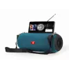 Stereo pārnēsājamais skaļrunis GEMBIRD SPK-BT-17-G — Bluetooth 5.1, 5 W RMS, 1200 mAh, MicroSD, FM, AUX