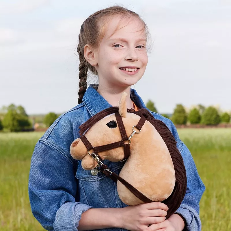 Rotaļu zirgs uz kociņa HOPPIHORSE Hobby Horse A4 bēšs