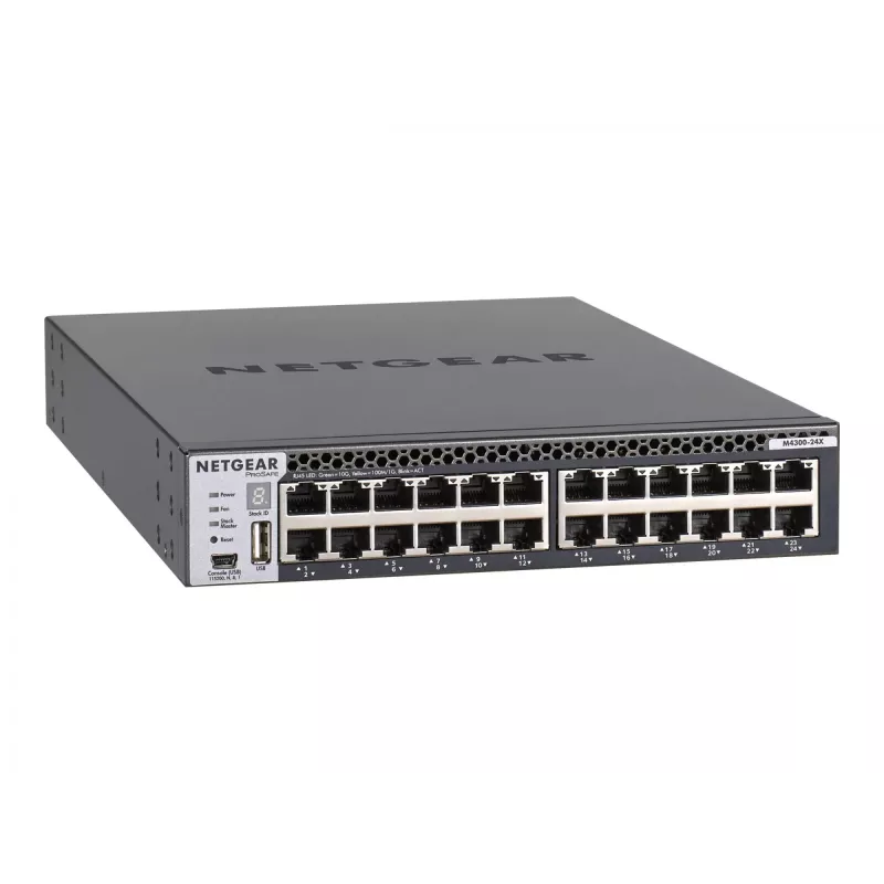 NETGEAR M4300-24X pārvaldīts L3 10G Ethernet (100/1000/10000) 1U melns