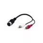 Wentronic Goobay DIN/RCA adaptera kabelis, 0,2 m - DIN ligzda 180° (5 kontaktu) > 2x RCA spraudnis (audio kreisais/labais) (50004)