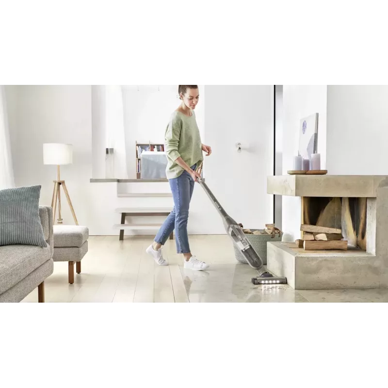 Bosch BBH3ALL23 stieņa putekļsūcējs/elektriskā slota 2-in-1 stieņa putekļsūcējs Ar bateriju Sausā tīrīšana Bez maisiņa 0,4 l Šampanietis, Metālisks