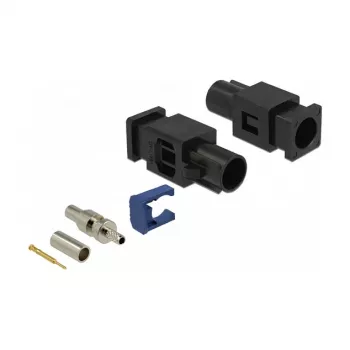Koaksiālais savienotājs DELOCK 89755 — FAKRA A vīrišķais, zeltīti kontakti, 9,4×25,6×7,4 mm