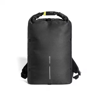 Mugursoma XDDESIGN Urban Lite Melna — 21 L (paplašināma līdz 27 L), nodalījums 15,6 collu klēpjdatoram, ūdensnecaurlaidīga, ratiņu siksna