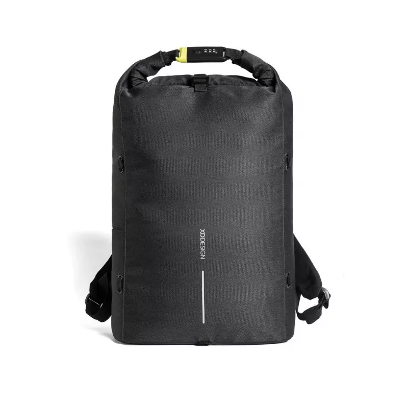 Mugursoma XDDESIGN Urban Lite Melna — 21 L (paplašināma līdz 27 L), nodalījums 15,6 collu klēpjdatoram, ūdensnecaurlaidīga, ratiņu siksna