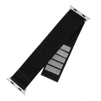 Maiņas neilona siksniņa FIXED Sporty Strap Fixed FIXNST2-1029-BK Apple Watch Ultra 49mm, melna, 160–210 mm garums
