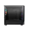 Montech X5M (B) Micro Tower PC korpuss — Micro‑ATX/Mini‑ITX, 3x120mm priekšā, 1x120mm aizmugurē, atbalsta ATX barošanas bloku, 2x3.5 collu + 4x2.5 collu, Melns